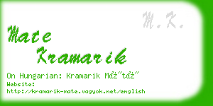 mate kramarik business card